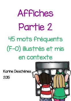 Preview of Affiches- Les mots fréquents-Partie 2