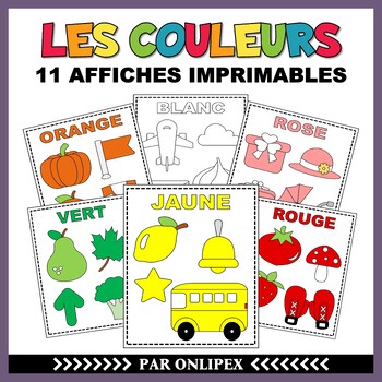 Preview of Affiches des Couleurs| French Color Words Flashcards