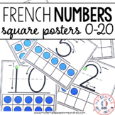 Affiches des nombres 0 à 20 (FRENCH Square Number posters 1-20)