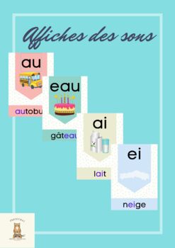 Affiches des sons by Profeschat French Immersion Teacher | TPT
