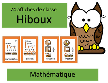 Preview of Affiches mathématiques - Hiboux