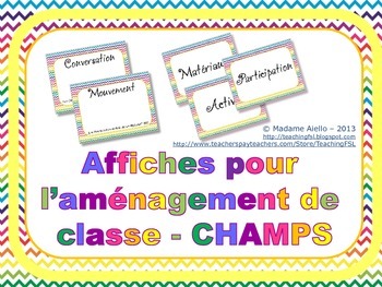 Preview of Affiches pour la gestion de classe CHAMPS