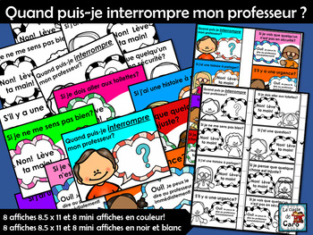 Preview of Affiches pour la gestion de comportement Classroom Management Posters