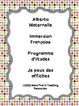 Preview of Affiches sur le curriculum I de l'Alberta Kindergarten Curriculum