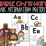 Affirmation Bible Wall Alphabet Posters Christian ABC Clas