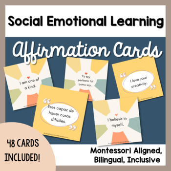 Preview of Affirmation Cards Bilingual Social Emotional Learning