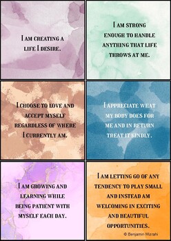 Affirmation Cards Printable, Self Love Affirmation Cards, Encouragement ...