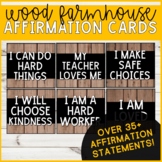 Affirmation Cards (Wood Farmhouse Pattern) | Affirmation Station