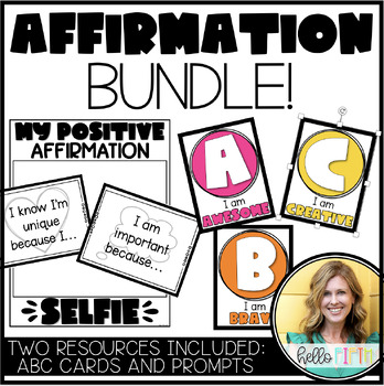 Affirmation Cards and Prompts Bundle by Hello Fifth | TPT