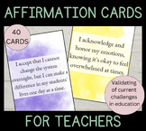 Affirmation Cards for Teachers: Teacher Appreciation Week,