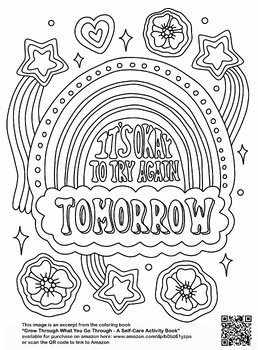 Preview of Affirmation Coloring Page, Motivational Activity, Self-Care, FREE