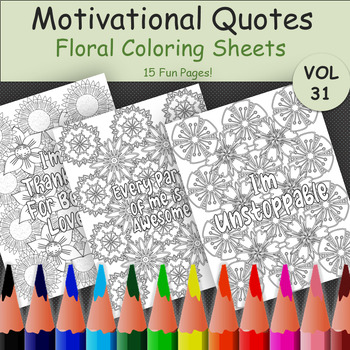 Preview of Affirmation Coloring Pages | Inspirational Coloring Sheets for more Positivity