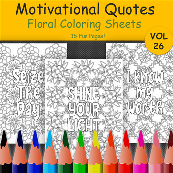 Preview of Affirmation Coloring Pages | Motivational Coloring Sheets for Adults and Kids