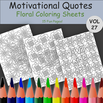 Preview of Affirmation Coloring Pages | Motivational Coloring Sheets for Kids and Adults