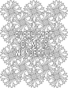 Affirmation Coloring Pages | Motivational Coloring Sheets for Kids and ...