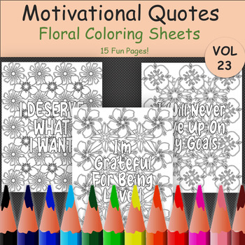Preview of Affirmation Coloring Pages | Motivational Coloring Sheets for Self-care & Relax