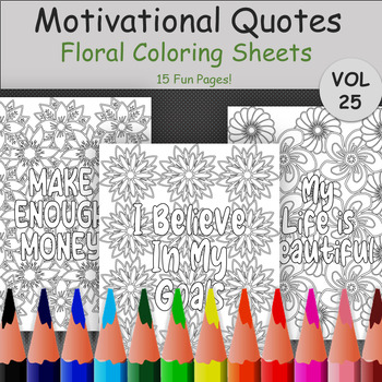 Preview of Affirmation Coloring Pages | Motivational Coloring Sheets for Stress-free