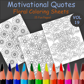 Preview of Affirmation Coloring Pages | Motivational quotes for Gratitude and Kindness
