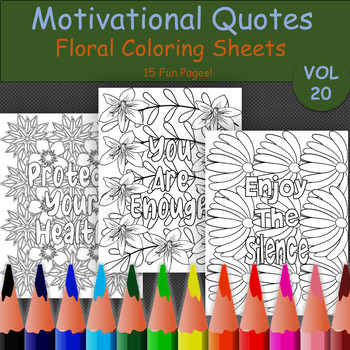 Preview of Affirmation Coloring Pages | Motivational quotes for Gratitude and Thankfulness