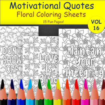 Preview of Affirmation Coloring Pages | Motivational quotes for Self-care and Self-love