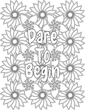 Affirmation Coloring Pages | Motivational quotes for Self-care and Self ...