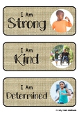 Affirmation Flashcards with Images (Hessian Background)