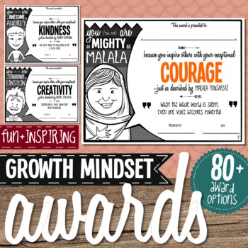 Preview of Famous Figures + Growth Mindset Awards - End of the Year Certificates