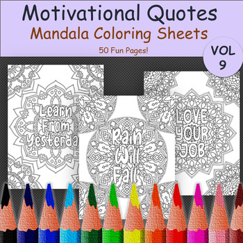 Preview of Affirmation Mandala Coloring Sheets for Self-talk, Mindfulness & Relaxation