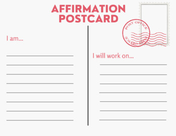 Preview of Affirmation PostCards