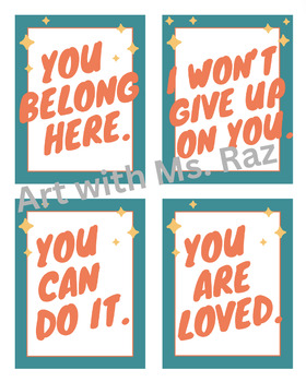 Preview of Affirmation Posters, Class Set