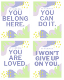 Affirmation Posters, Cool Colors