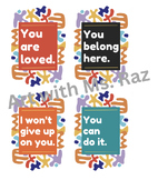 Affirmation Posters, Multicolored Set