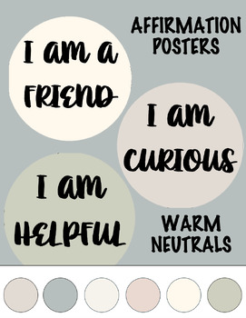 Preview of Affirmation Posters - Natural Warm Tones