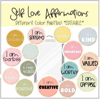Affirmation Station | Boho | *Editable* by Learning with Loughlin