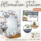 Affirmation Station Boho Plants Labels | Positive Affirmat