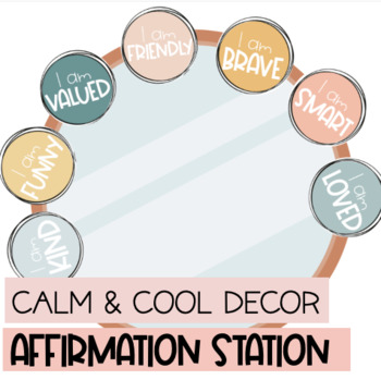 Preview of Affirmation Station | Calm and Cool Pastel Classroom Decor
