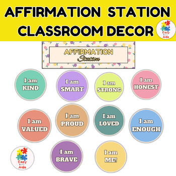 Preview of Affirmation Station | Classroom Decor | Back To School