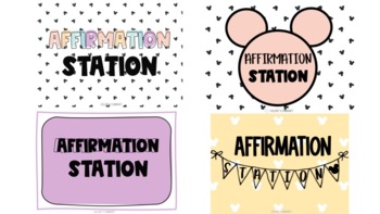 Preview of Affirmation Station - Disney Theme