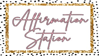 Preview of Affirmation Station Editable
