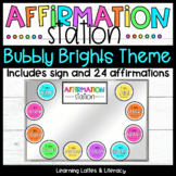 Affirmation Station Neon Brights Class Decor Social Emotio