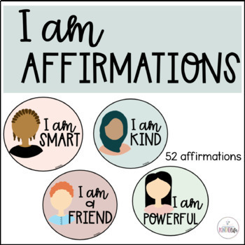 Preview of Affirmation Station Neutrals & Bright / Positive Affirmation / Classroom Decor