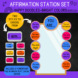 Affirmation Station Set- Happy Doodles Bright Colors