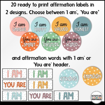 Affirmation Station | Vintage Vibes by Inspirational Classroom Printables