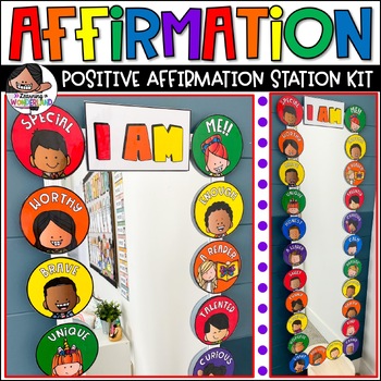 Affirmation Station for the Primary Classroom | Primary Colors | TPT