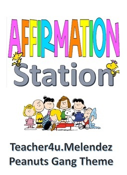 Preview of Affirmation Station-peanuts gang and snoopy (many uses)