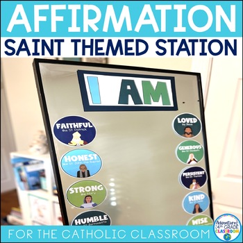 Preview of Affirmation Station | Saint Themed | Catholic