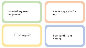 Preview of Affirmation cards.
