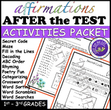 After State Testing Activity Packets | Affirmations