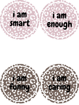 Preview of Affirmations (Smart, Enough, Funny, Caring)