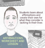 Affirmations Worksheet and Lesson (US)